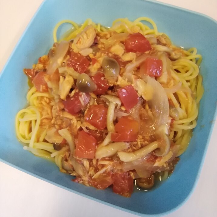 冷製トマトスープパスタ